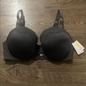 Charcoal Gray Lace Light Lift with Comfort Wire Demi Coverage Women's Bra